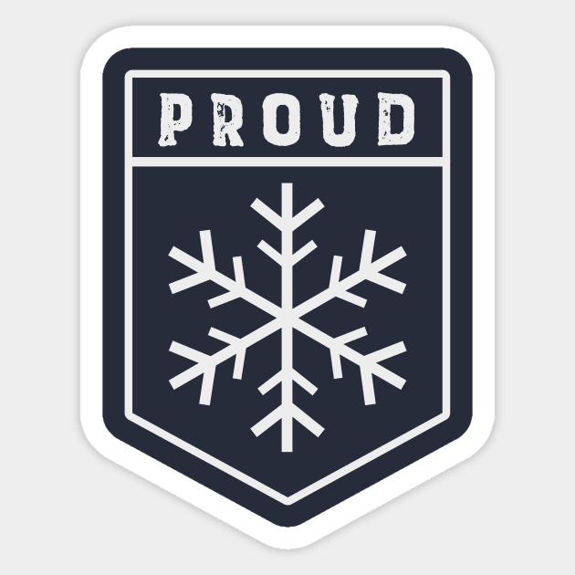 Funny Proud Snowflake Sticker by happinessinatee